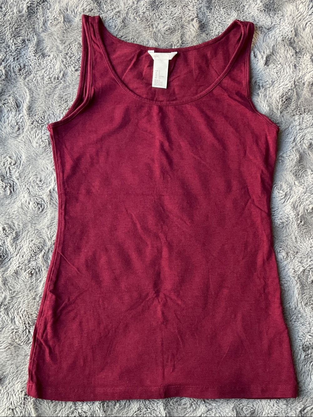 Basic Editions Women's Burgundy Tank Top